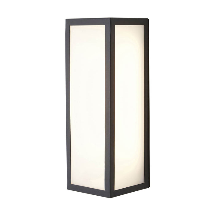 LED Outdoor Wall Light Matt Black Rectangle Weatherproof 600lm (Dia)12cm - Image 3