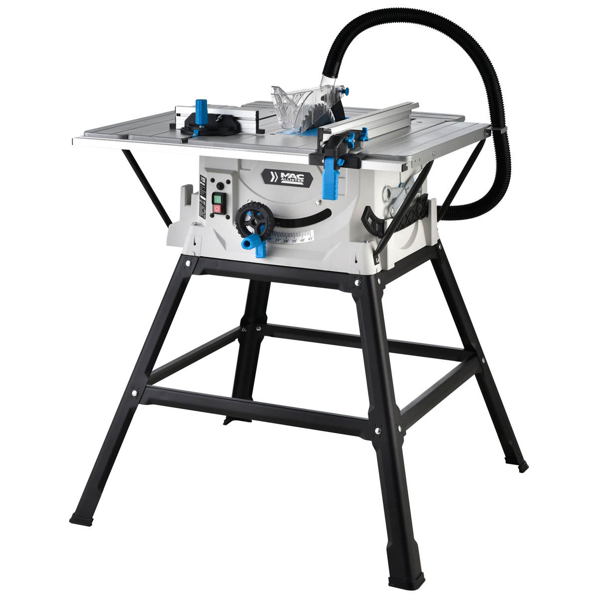 Mac Allister Table Saw Electric MSTS1500-B 254mm Adjustable Fence Steel 1500W - Image 1