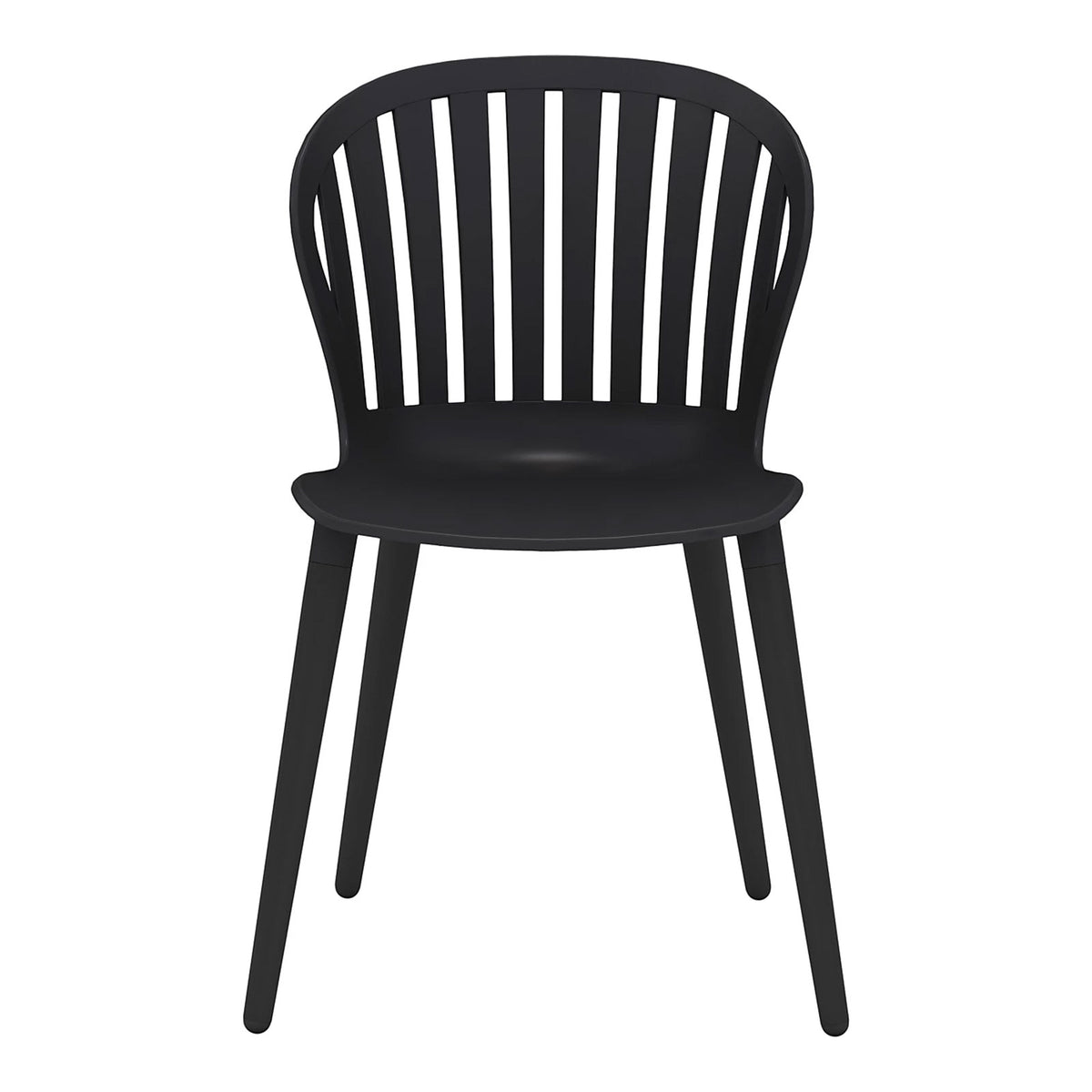 GoodHome Kiwee Bucket Chair Black Plastic Dining Kitchen Indoor Chair - Image 4