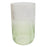 Glass Vase Medium Ridged Green Gloss Cylindrical Glazed Home Decor 26cm - Image 1