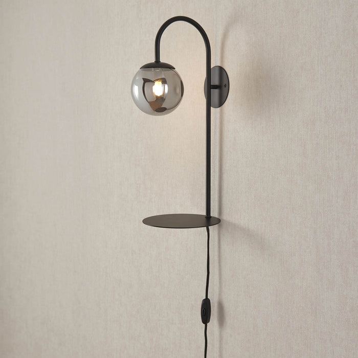 Dasha Matt Black Plug-in Wall light - Image 2