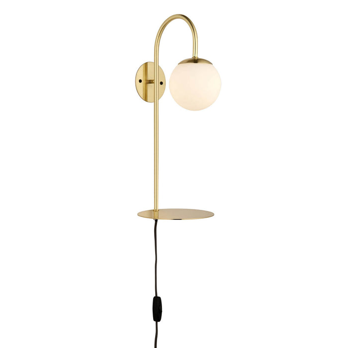 Dasha Gloss Brass effect Plug-in Wall light - Image 3