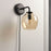 Wall Light LED Matt Black Steel Smoked Glass Plug In Bedside Indoor Traditional - Image 3