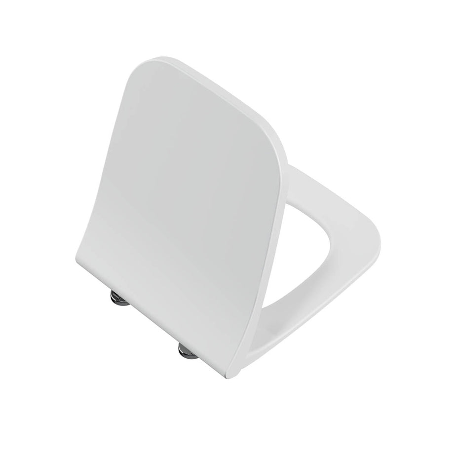 Vitra Toilet Seat Square White Slim Soft Close Quick Release Adjustable Modern - Image 1