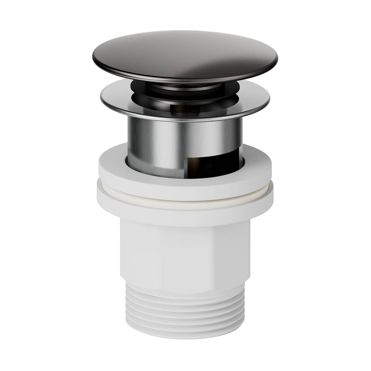 Bathroom Basin Tap Mono Mixer Titanium Square Single Lever Single Waste Faucet - Image 3