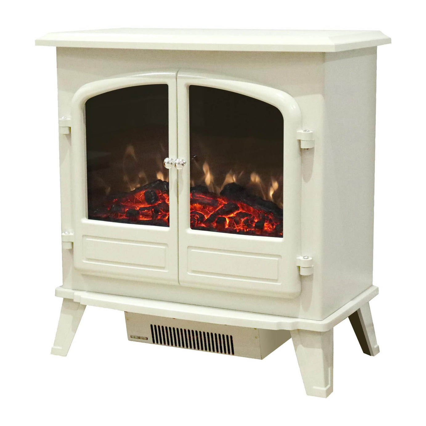 Focal Point Weybourne 1850W Matt Cream Electric Stove (H)670mm (W)635mm - Image 1