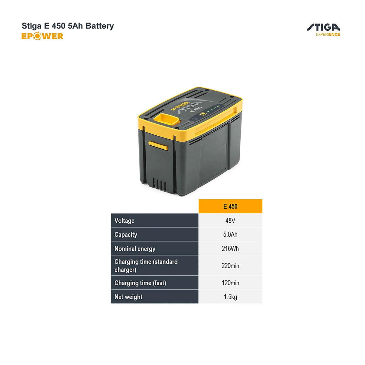 Stiga 48V 5Ah Li-ion Power tool battery - E 450 / 277015008/ST1 - Image 4