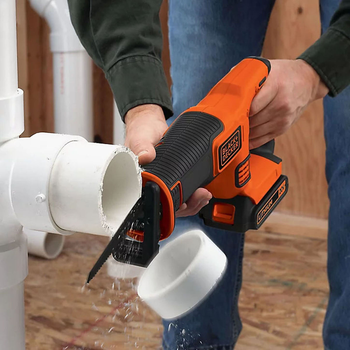 Black+Decker Reciprocating Saw Cordless 18V 1.5Ah Li-ion BDCR18C1-GB Soft Grip - Image 2