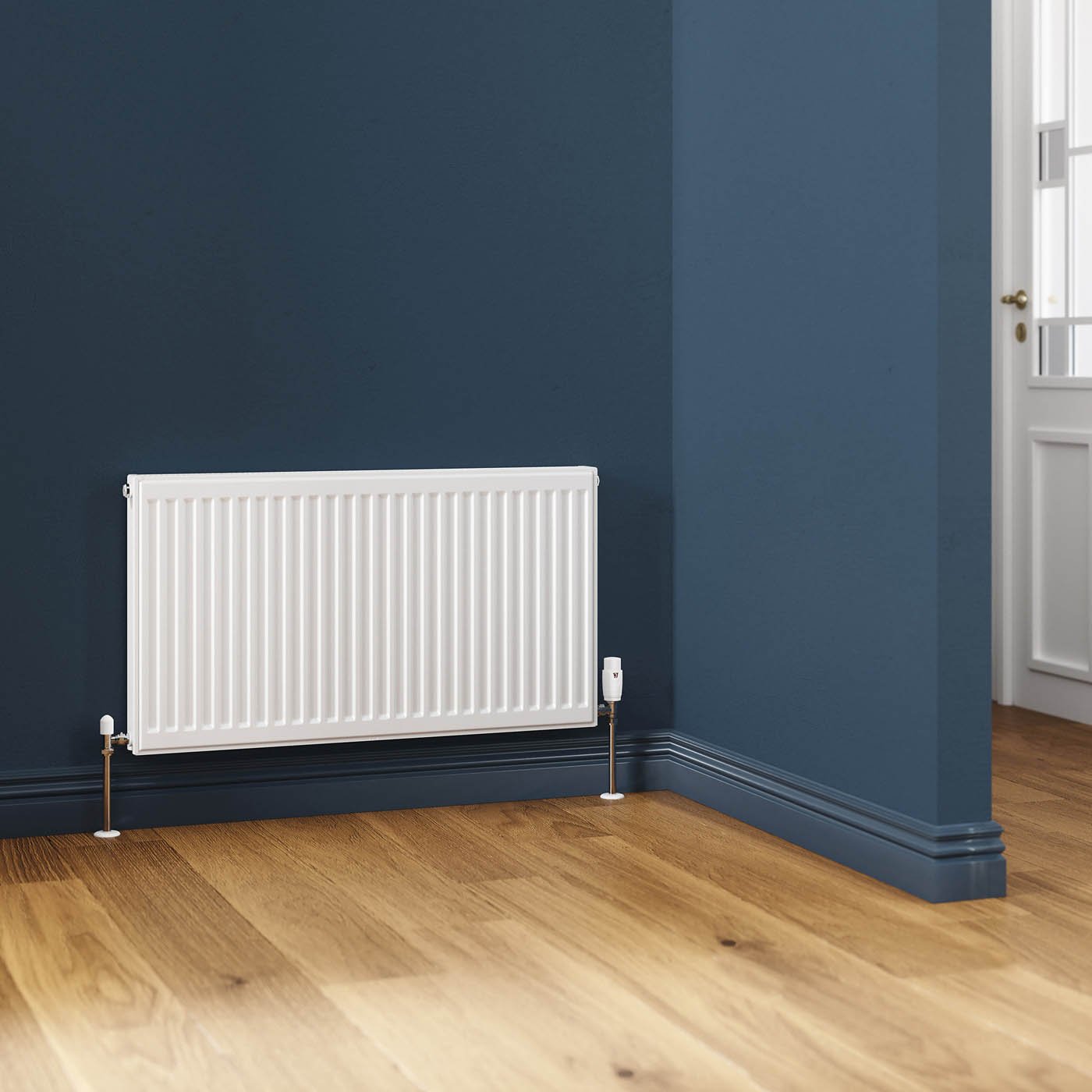 Flomasta White Type 21 Double Panel Radiator, (W)900mm x (H)500mm - Image 1