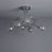 Ceiling Light Spiral 6 Way Chrome Effect Multi Arm Round Glass Shades Modern - Image 4