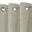 Eyelet Curtain Pair Beige Plain Lined Woven Effect Bay Windows (W)228 (L)228cm - Image 3