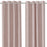 Eyelet Curtain Pair Pink Plain Lined Woven Effect Bay Window (W)167 (L)228cm - Image 2