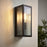 Longham Fixed Matt Black Mains-powered (wired) Outdoor Dimmable Wall light - Image 1