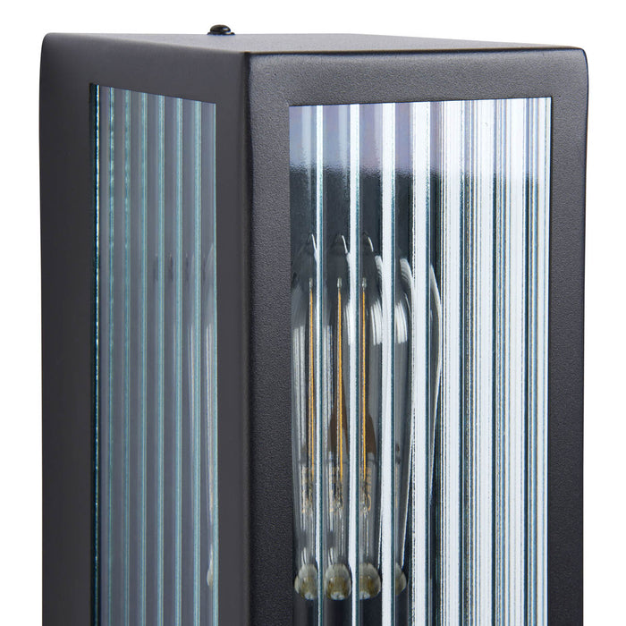 Longham Fixed Matt Black Mains-powered (wired) Outdoor Dimmable Wall light - Image 4