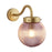 Verity Fixed Satin Gold Mains-powered (wired) Outdoor Dimmable Wall light with Light pink shade - Image 2