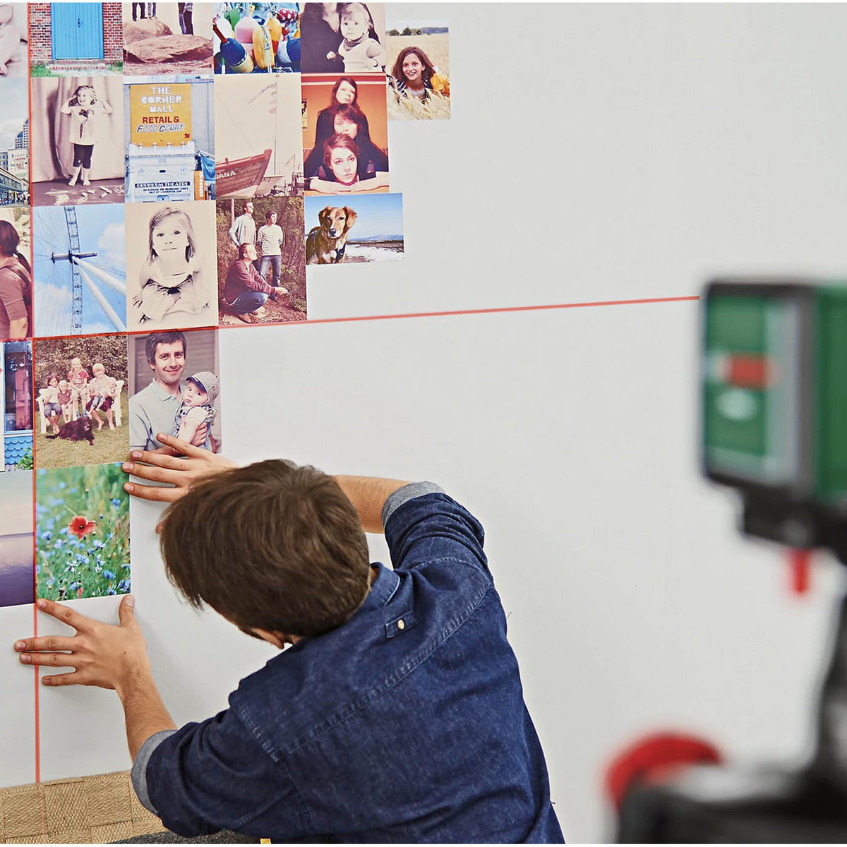 Bosch Laser Level Self Levelling Red Indoor Cross Line Horizontal Vertical - Image 4