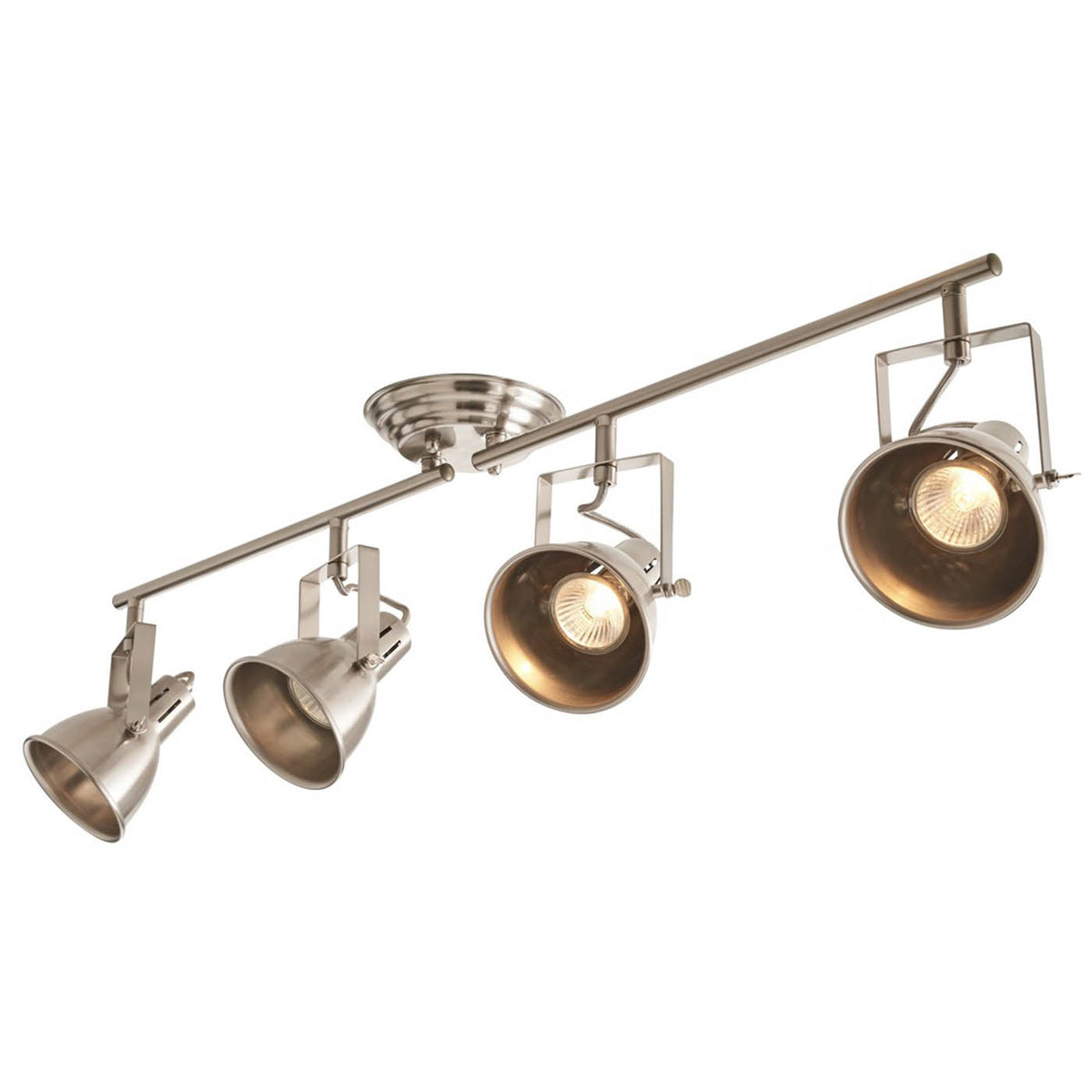 Ceiling Light 4 Way Spotlight GU10 Satin Chrome Adjustable Heads Kitchen Bar - Image 4