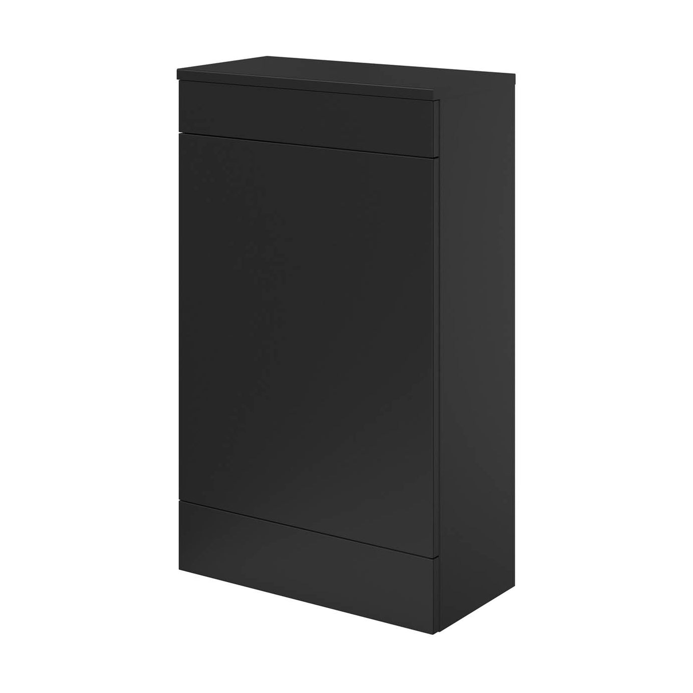 GoodHome Imandra Matt Black Modern Freestanding Toilet cabinet (H)840mm x (W)500mm - Image 1