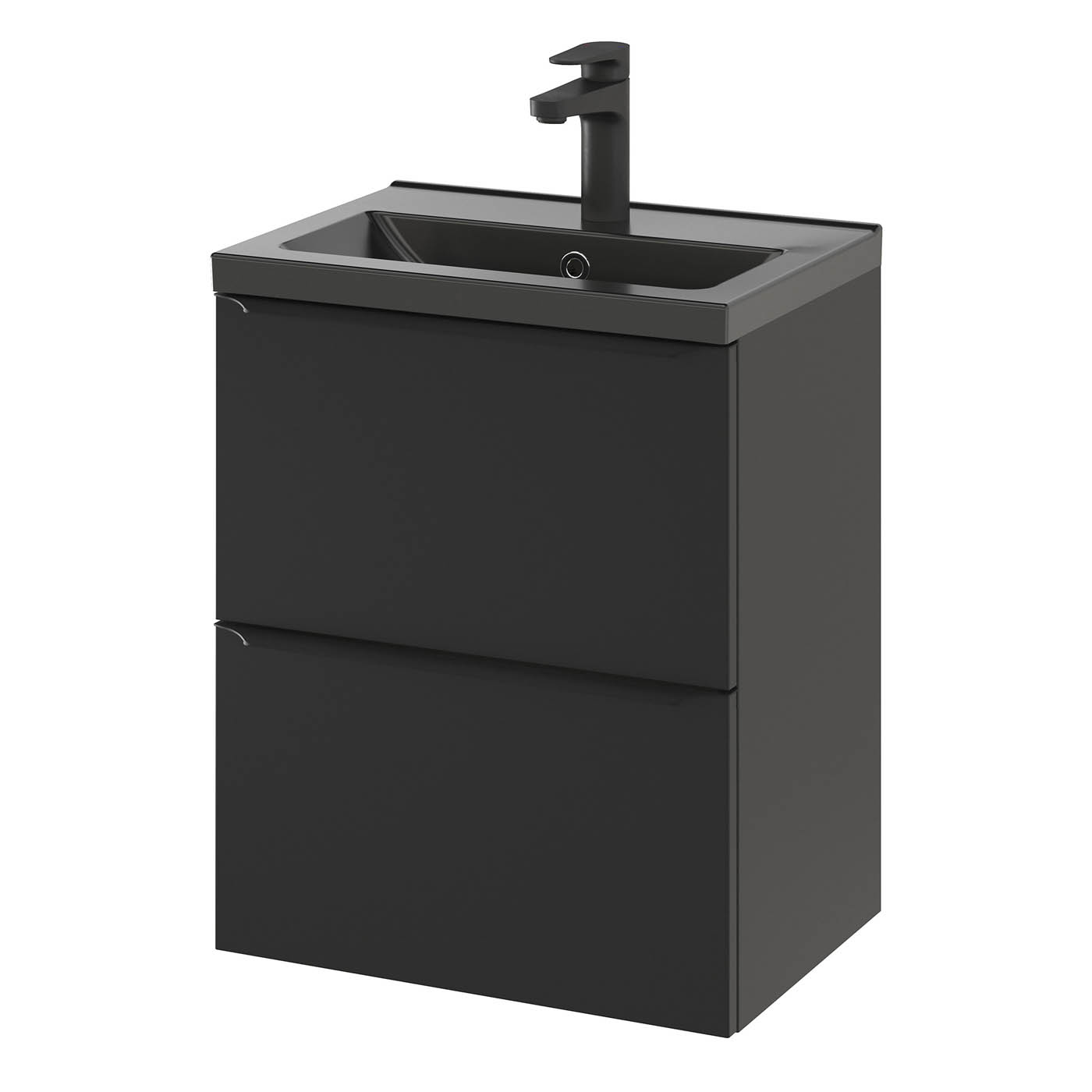 GoodHome Imandra Slimline Matt Black Wall-mounted Bathroom Cabinet H600mm W500mm - Image 8