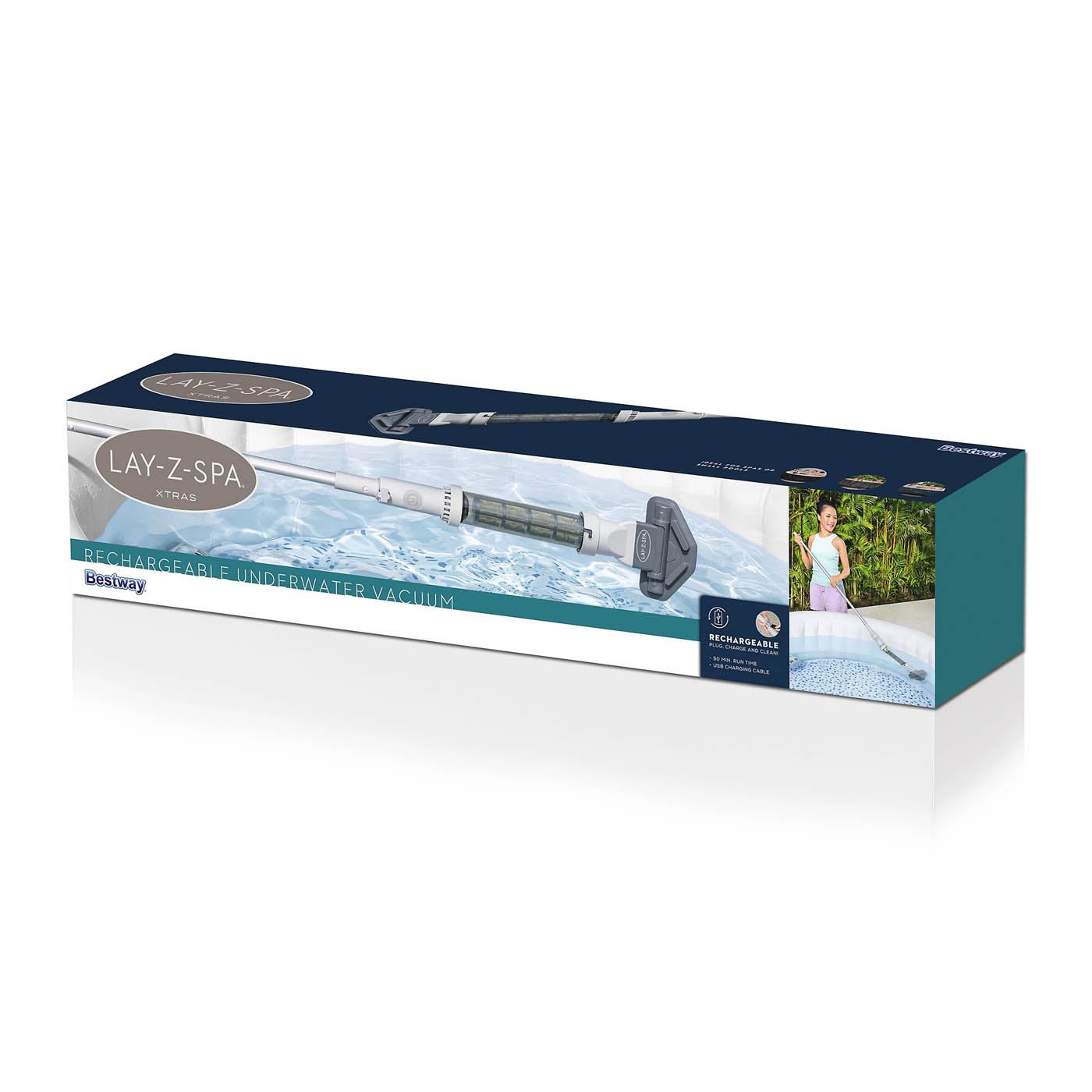 Bestway Pool Spa Vacuum Cleaner Hot Tub Cordless Handheld Rechargeable (L)168mm - Image 6