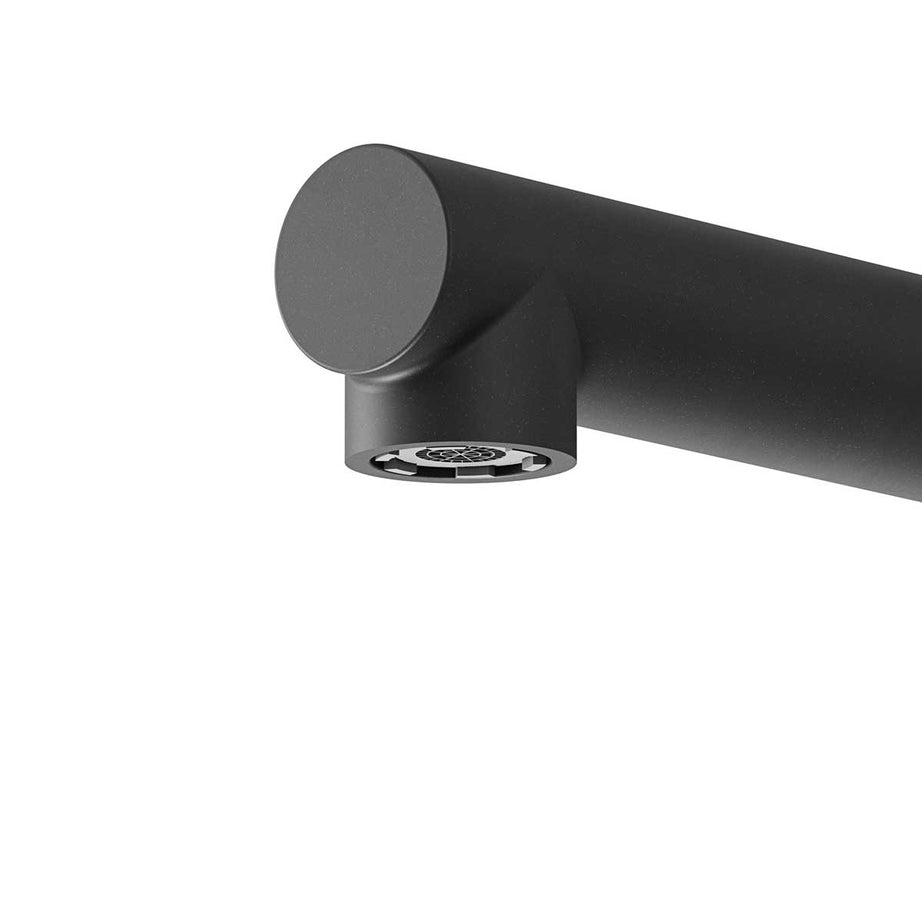Kitchen Tap Mixer Black Graphite Top Single Lever Swivel Spout Modern Faucet - Image 3