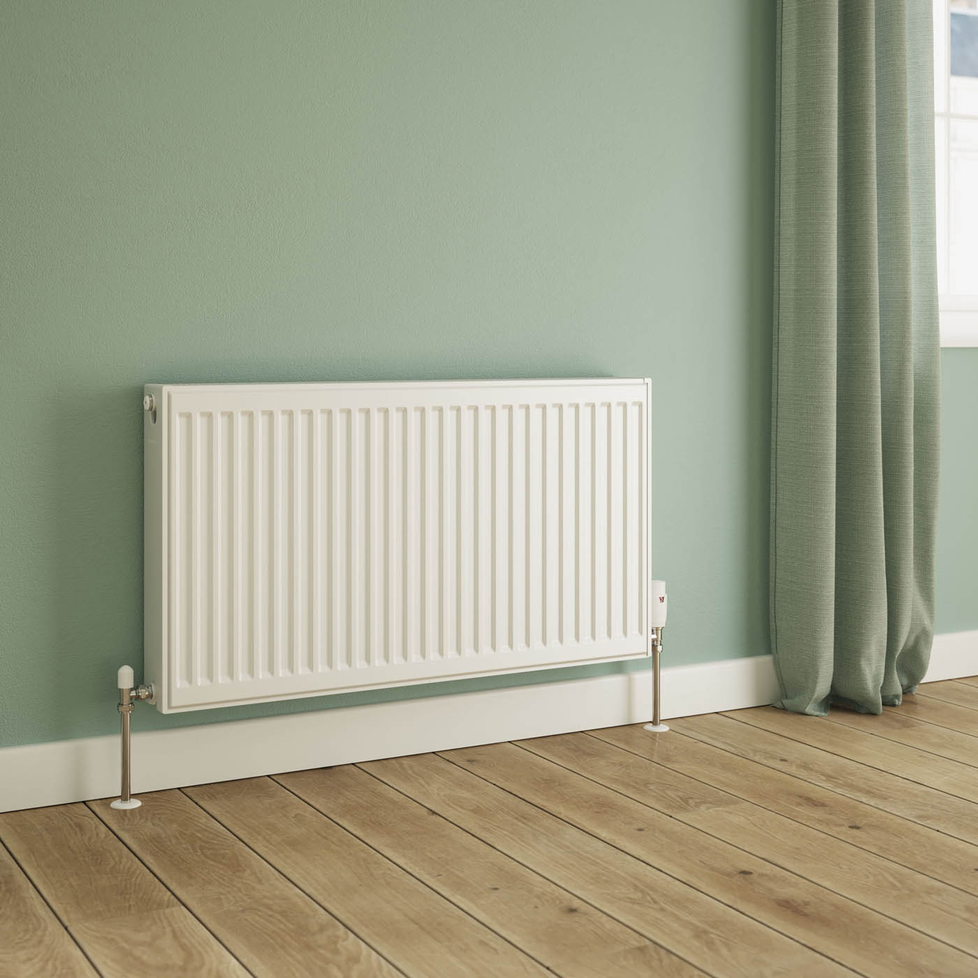 Flomasta White Type 22 Double Panel Radiator, (W)900mm x (H)500mm - Image 2