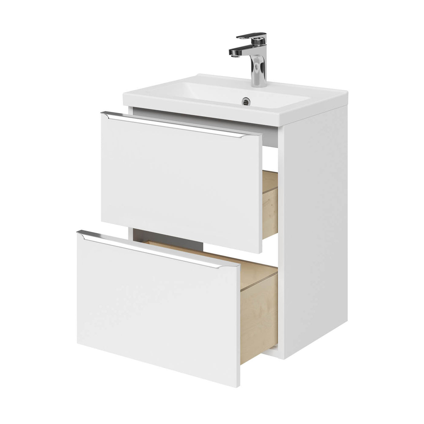 GoodHome Imandra Slimline Gloss White Wall-mounted Bathroom Cabinet (H) 600mm (W) 500mm - Image 7