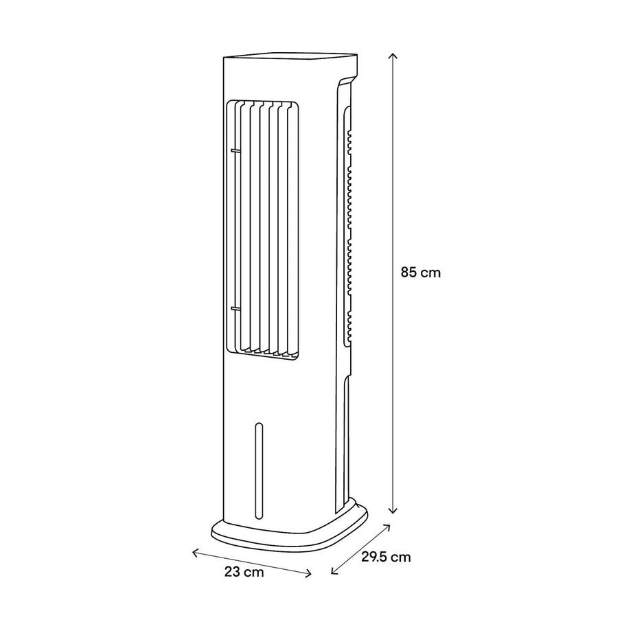 Tower Fan Air Cooler White Remote Control Powerful Oscillating LED Timer (H)85cm - Image 2
