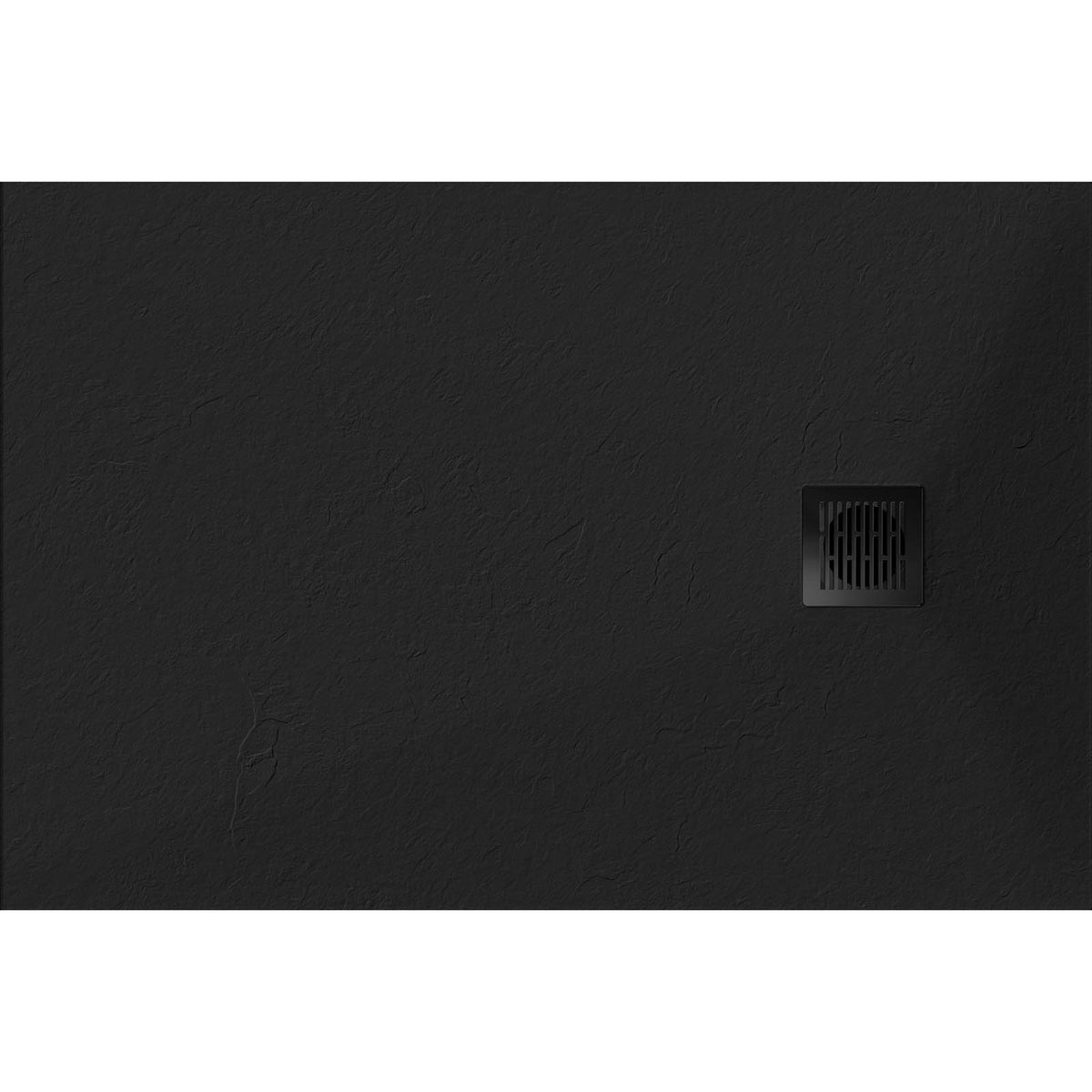 Shower Tray Matt Black 28mm Rectangular Centre Drain 	Antibacterial Bathroom - Image 4
