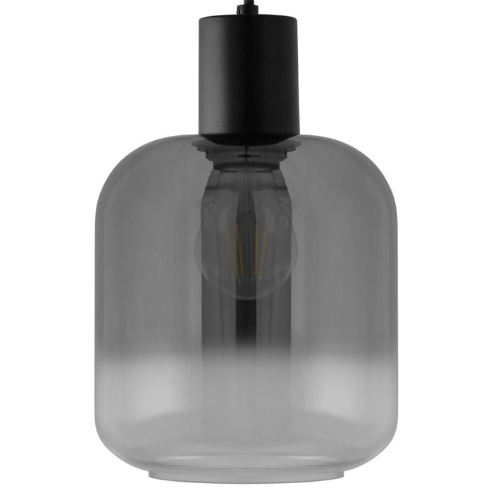 Pendant Ceiling Light Matt Black Smoked Glass Shades Hanging Industrial Modern - Image 4