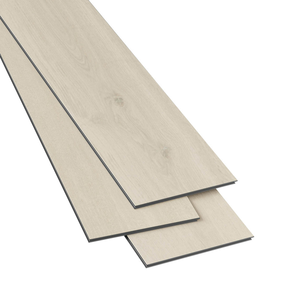 Click Vinyl Planks White Bleached Oak Effect Textured Interlocking Tiles 2.36m² - Image 1