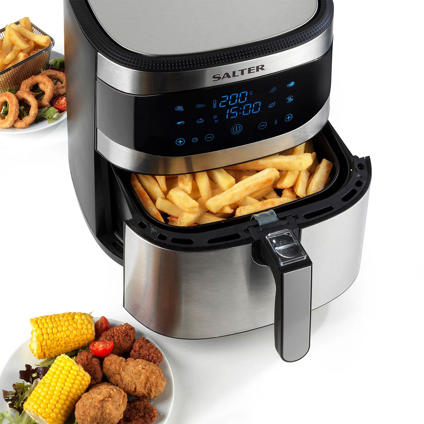 Salter Air Fryer EK4628V2BQ XXL 8L Digital Touch 1800W Family Cooker - Image 3