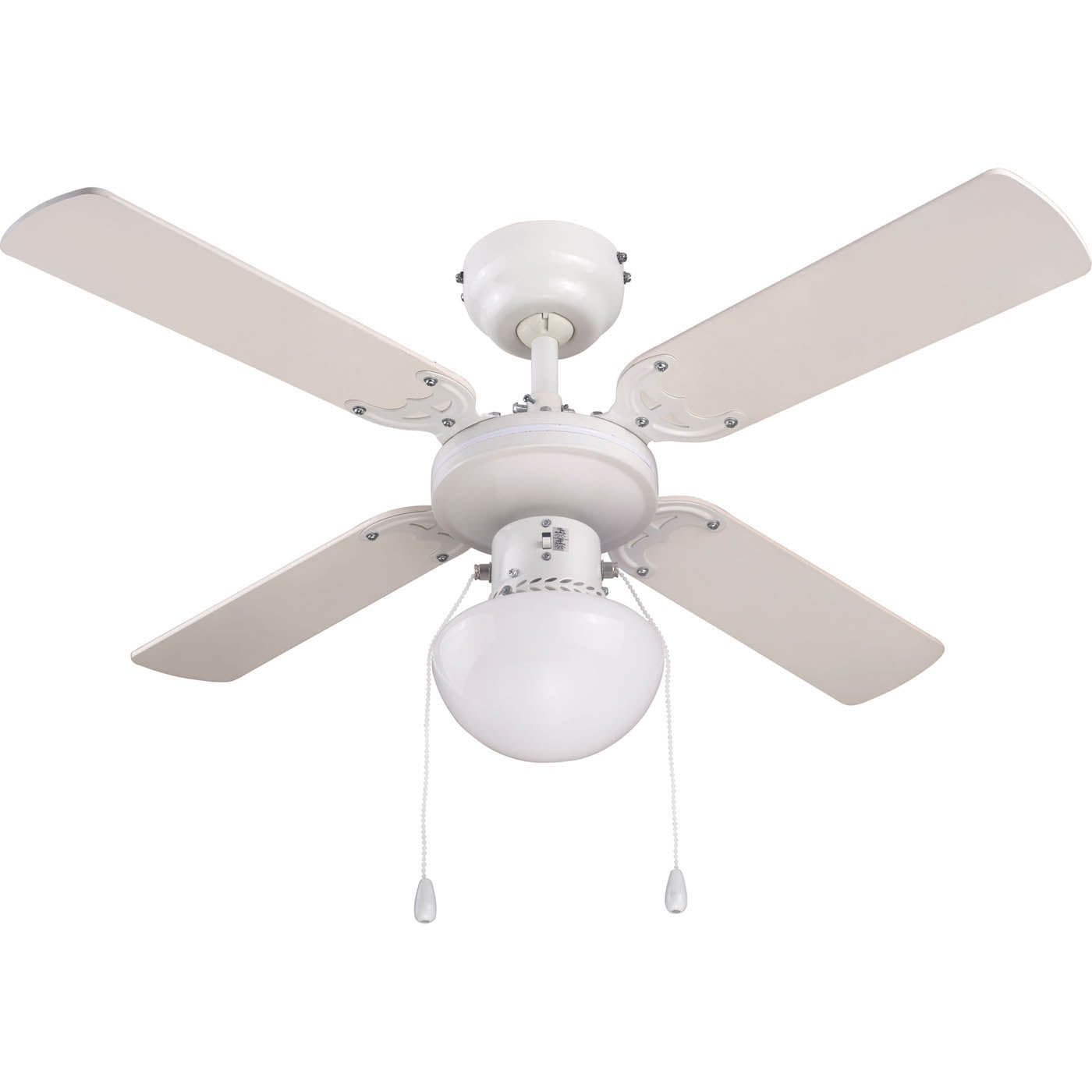 Ceiling Fan Light Traditional White Pull Cord Control Reversible Function - Image 3