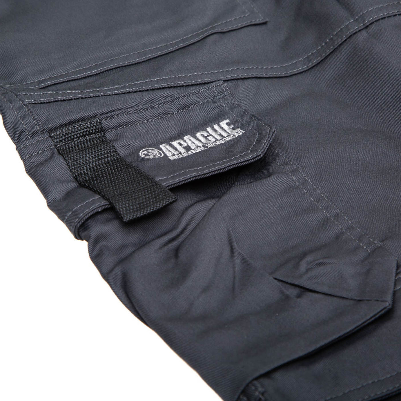 Apache Industrial Wear Mens Trousers Grey Black 9 Pockets Holster W30" L31" - Image 8