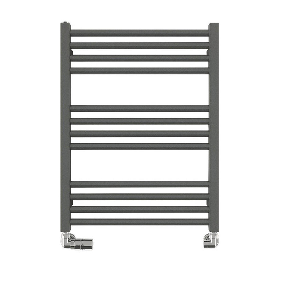 Terma Towel Rail Radiator Grey Hydronic Flat Bathroom Warmer (H)66x(W)50cm - Image 2