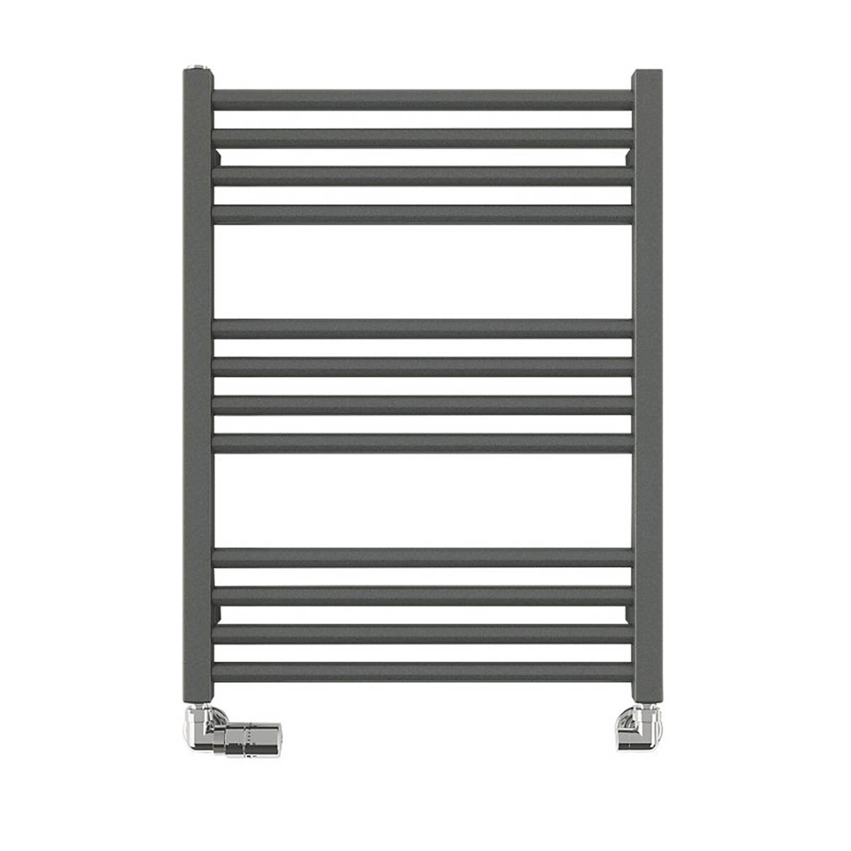 Terma Towel Rail Radiator Grey Hydronic Flat Bathroom Warmer (H)66x(W)50cm - Image 2