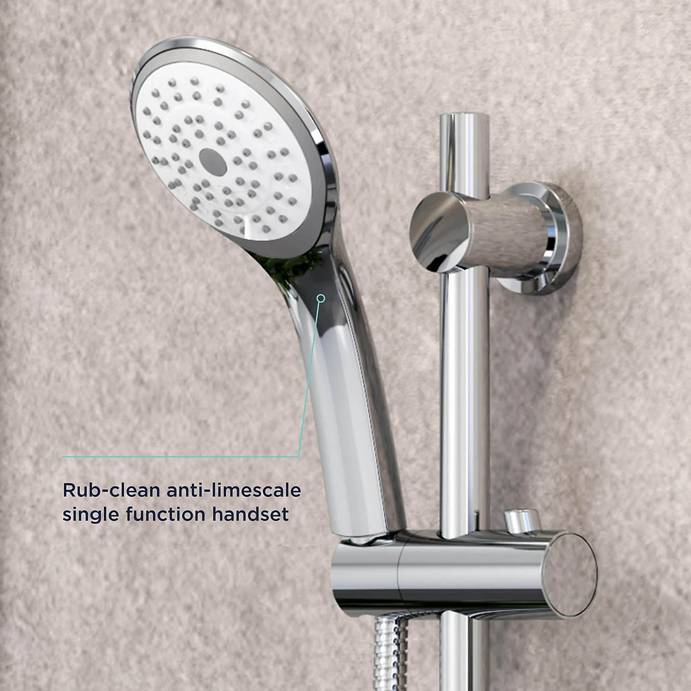 Bristan Divine Thermostatic Mixer Shower 2 Head Chrome Concealed - Image 2
