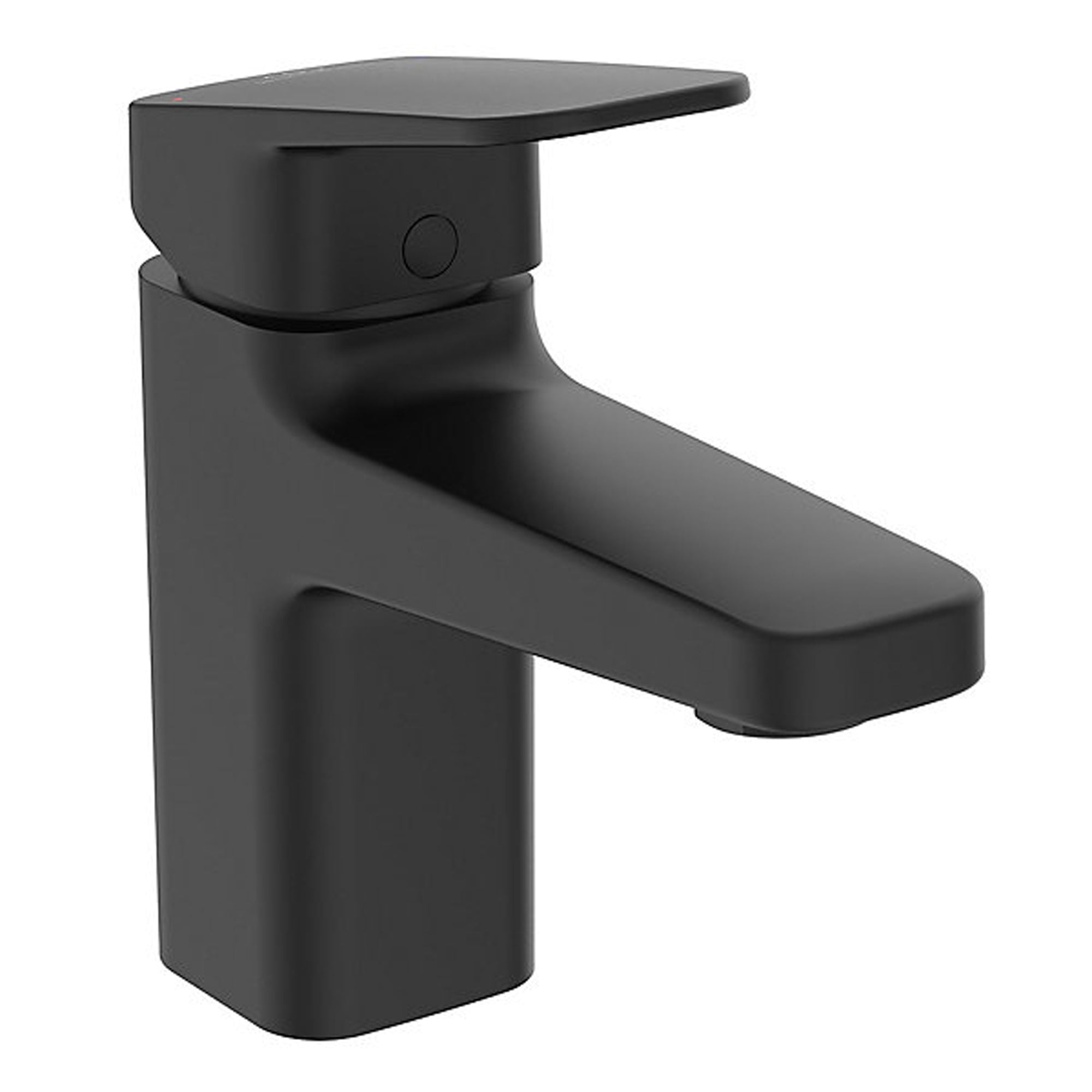 Basin Mono Mixer Tap Matt Black Square Deck-Mounted Single Lever Modern Bathroom - Image 1