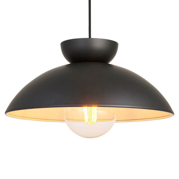 Stacked Matt Black LED Pendant ceiling light, (Dia)380mm - Image 2