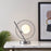 Table Lamp LED Glass White Steel Silver Chrome Effect Touch Control Modern - Image 1