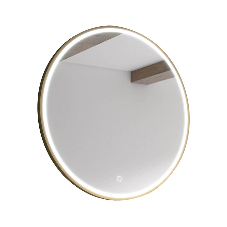 Sensio Bathroom Illuminated Mirror Circular Wall-Mounted Demister (H)80 (W)80cm - Image 1