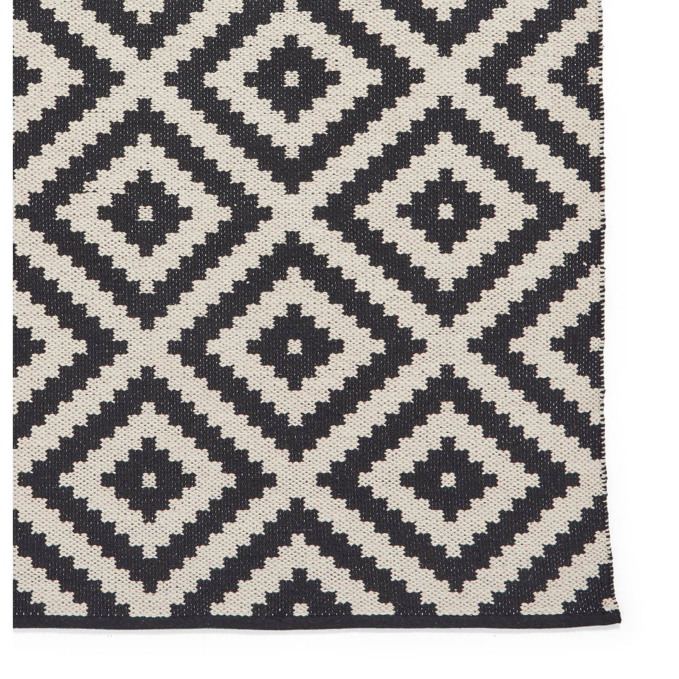 Medium Rug Black White Geometric Woven Effect contemporary (L)170cm x (W)120cm - Image 7