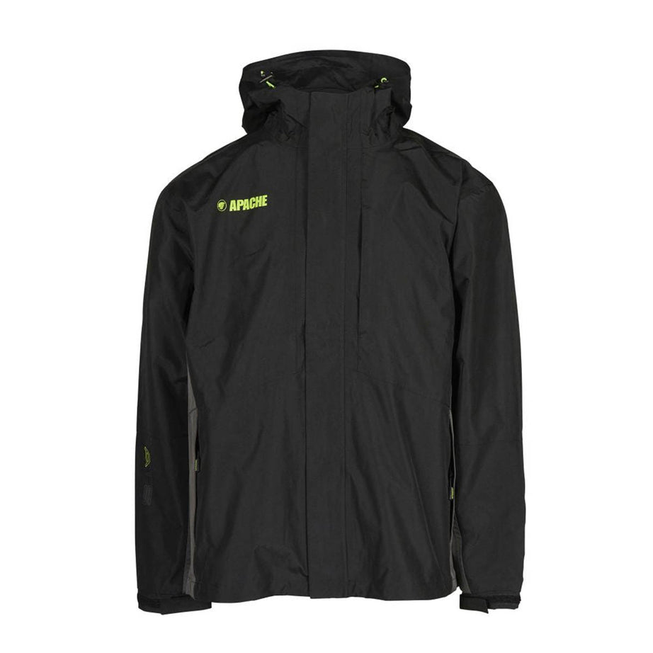 Apache Welland Hooded Jacket 3 Pockets Zipped Black Grey 3000mm Waterproof XL - Image 1