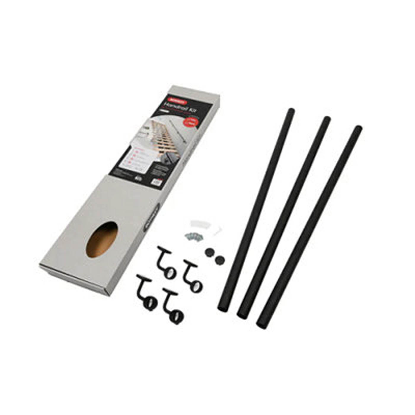 Rothley Matt Black Internal Stair Handrail Kit 3.6M - Image 3