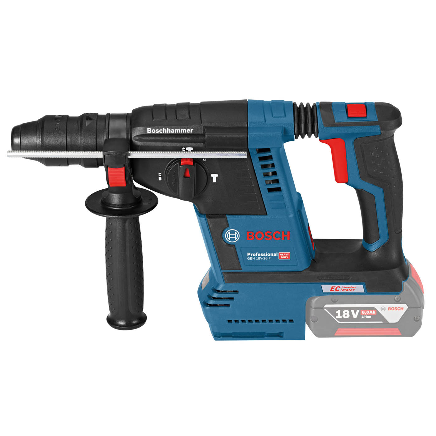Bosch Professional Cordless SDS+ drill 18V Li-ion Brushless  2x8Ah) GBH 18V-26 F - Image 4