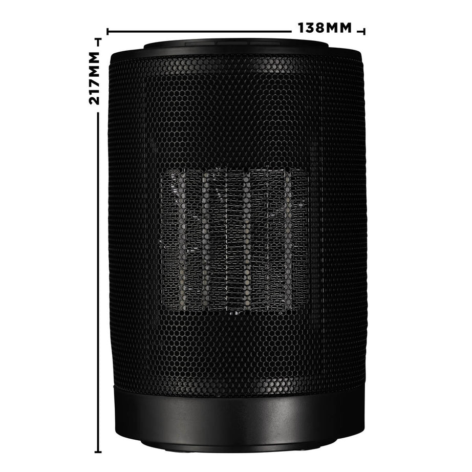 TCP Fan Heater TCPBLFAN1200WPTC2018 Plastic Black Compact Oscillating 1200W - Image 2