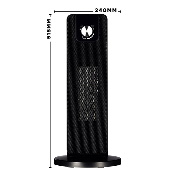 TCP Tower Fan Heater TCPBLFAN2000WPTC2702 Black Plastic Oscillating 2000W - Image 2