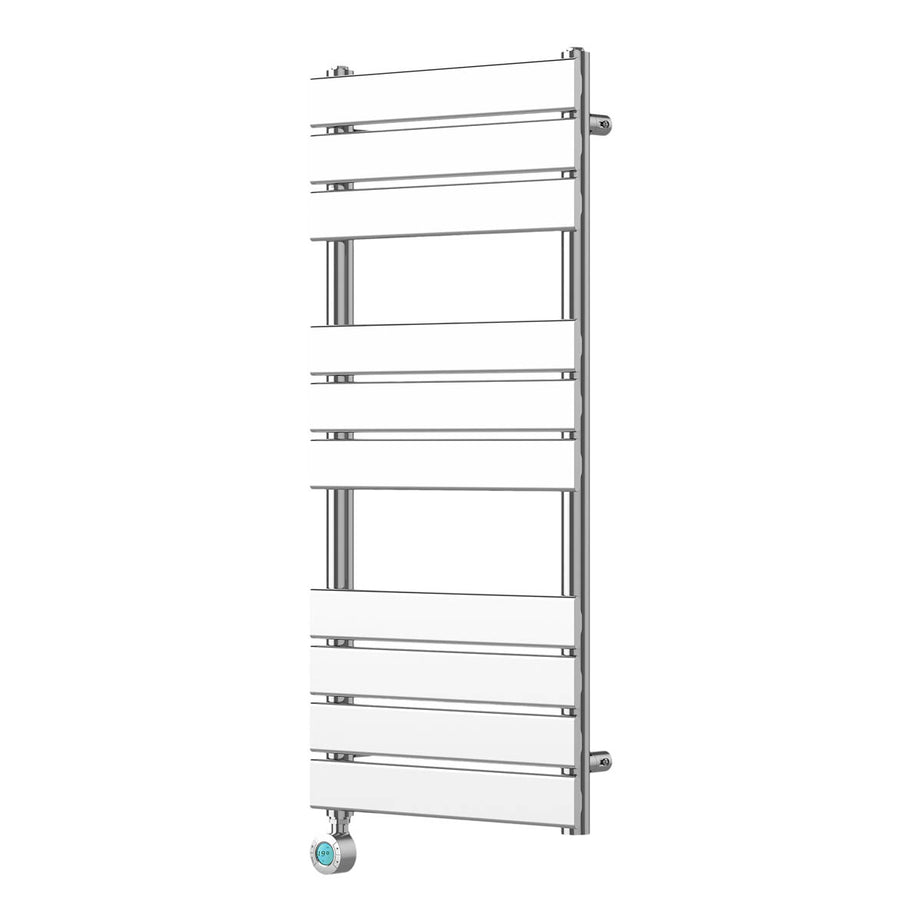 Electric Tower Rail Radiator Chrome Flat Bathroom Warmer Ladder (H)100x(W)45cm - Image 1