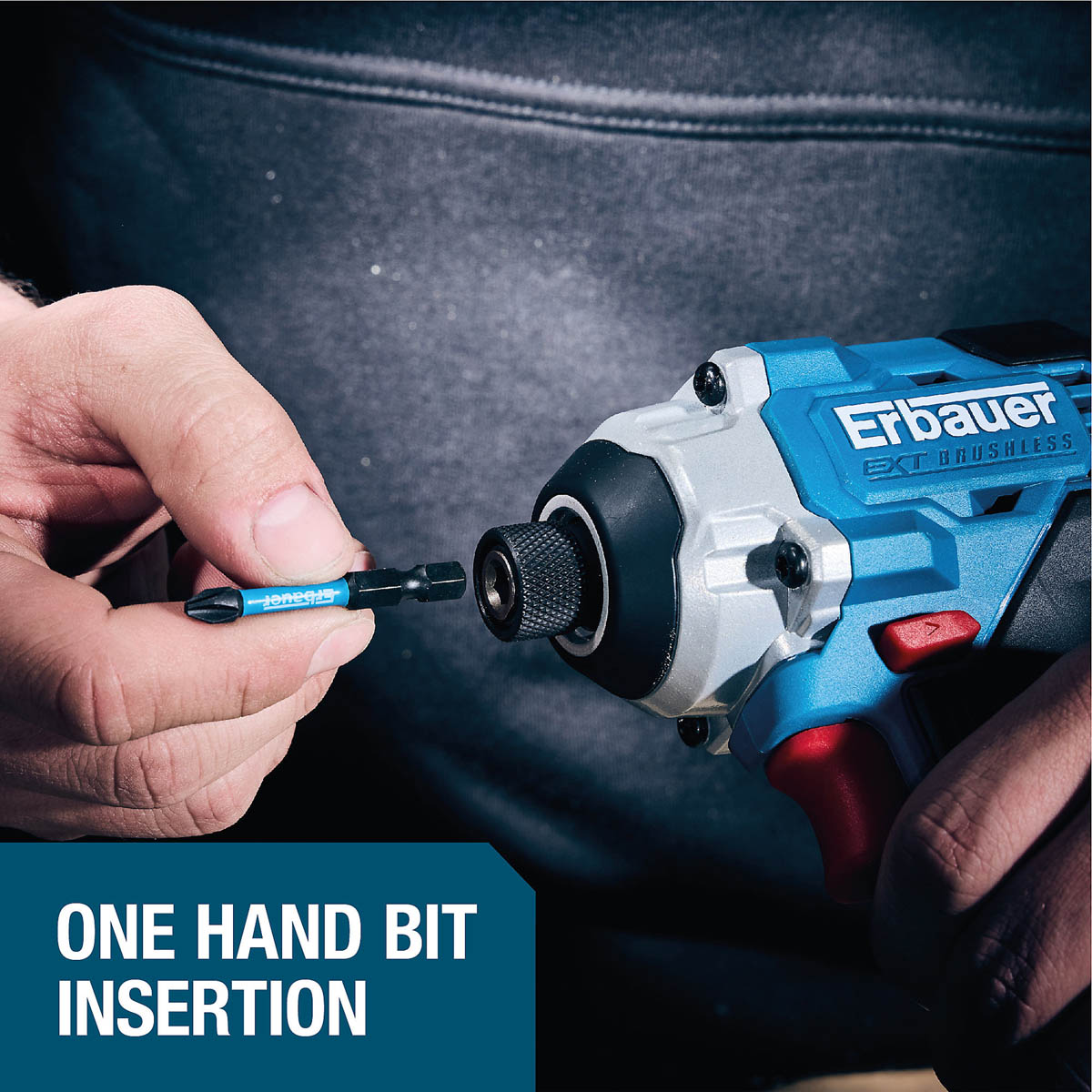 Erbauer Combi Drill Impact Driver Set 18V 2x4Ah Li-ion ERI1092COM/ERI1093IPD - Image 10