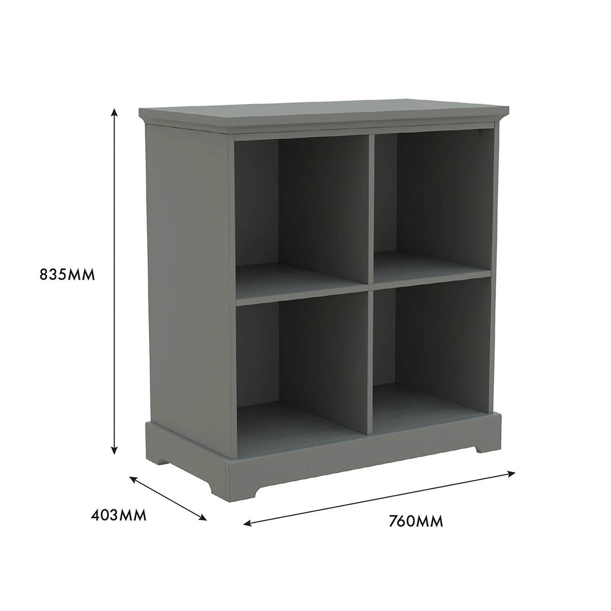 Flexi Storage 4 Cube Shelving Unit Grey Freestanding Bookcase Organizer - Image 7